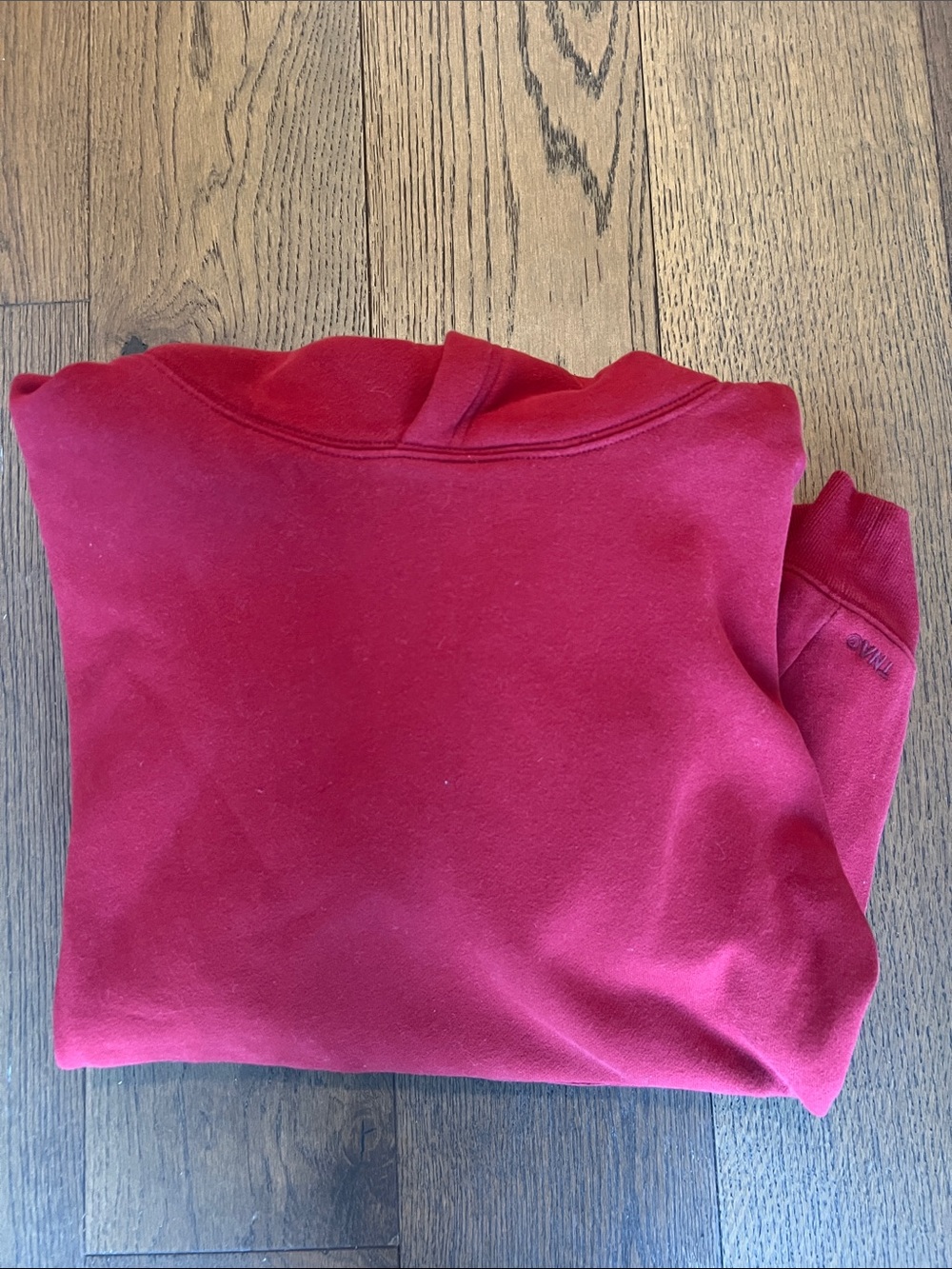 Aritzia Red Folded Sweatshirt